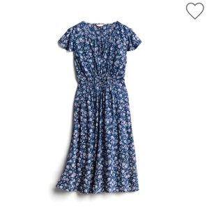 LUCKY brand Alba midi dress, blue floral Large